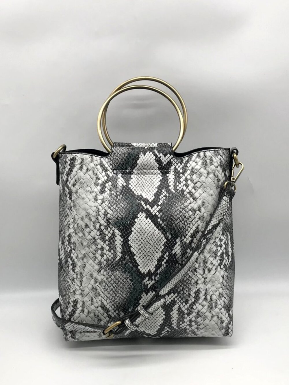 Unbranded Snakeskin Print Top Handle Crossbody & Matching Pouch - Picture 2 of 12